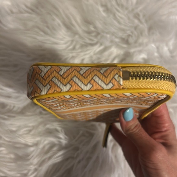 Tory Burch Yellow and Orange Monogram Clutch - Picture 8 of 10